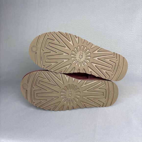 Women's UGG Boots Size 8 Classic Short Nash Not Burgundy Festival Boho - Picture 15 of 15